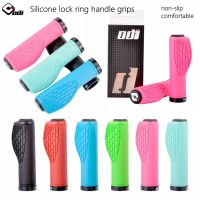 Odi Bicycle Handlebar Grips Silicone 22.2mm Anti-slip Mountain Bike Handle with Lock Ring fit for Brompton MTB BMX Folding Bike Handlebars