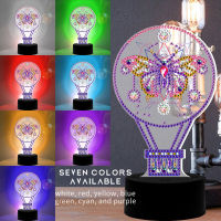 DIY Special Shaped Diamond Painting LED Night Light Cross Stitch Embroidery Mosaic Kit 7 Color Home Decoration Lamp Gift