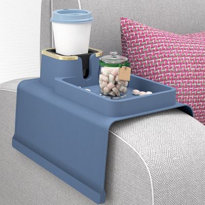 ⊕﹉❣ Sofa Storage Tray Silicone Sofa Armrest Stand Cup Holder Drink Coaster Tray Couch Coaster Holder For Office Sofa Storage Tray