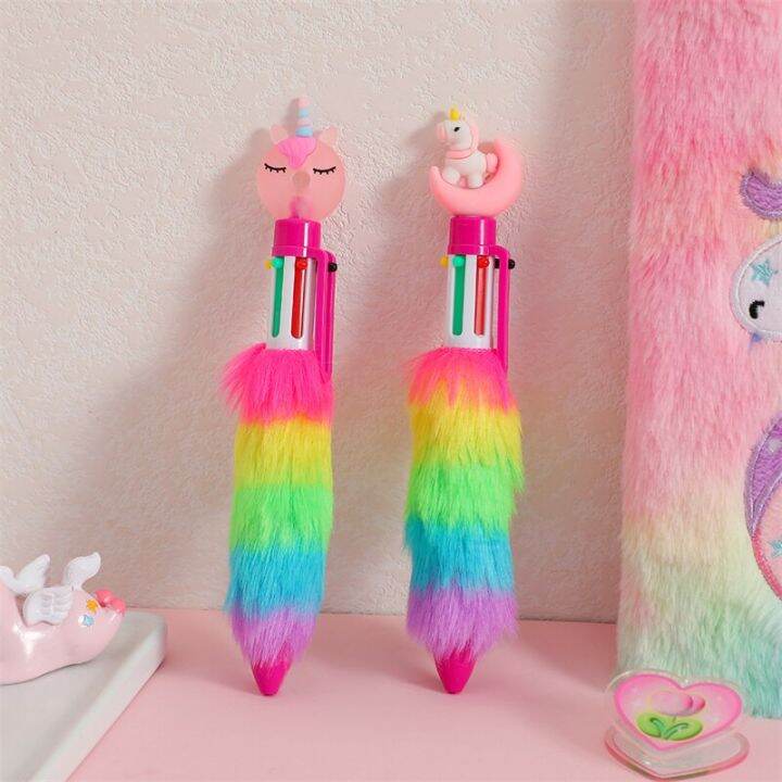 1pcs-cute-cartoon-unicorn-rainbow-ballpoint-pen-6-colors-student-gift-stationery-school-office-supply-papelaria-escolar-pens