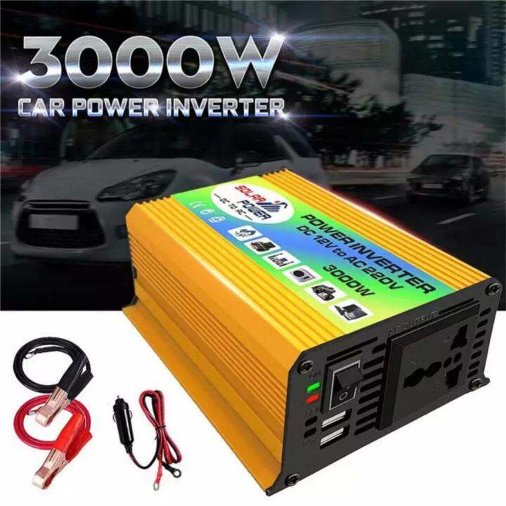 Car Inverter 12V 220V Power 3000W Converter 2 USB Socket 12 Volts auto