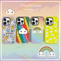 เคสโทรศัพท์การ์ตูน INS เมฆสีรุ้งเข้ากันได้กับ iPhone 15 Plus 14 13 12 Pro Max 11 12pro 15Promax TPU รูใหญ่ฝาหลังเคสมือถือทนต่อสิ่งสกปรก