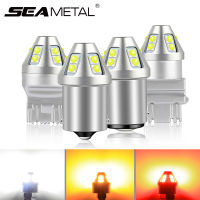 SEAMETAL 1ชิ้น ไฟเลี้ยว ไฟเบรก ไฟถอย Led รถเลี้ยวแสง T20 7440 7443 รถยนต์เบรกหลอดไฟ BA15S BAU15S BAY15D 1156 3157 P27W