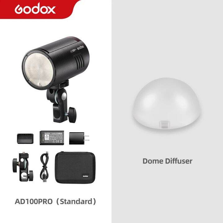 Flash Esterno Godox AD100Pro - 100Ws, TTL, HSS, Con Diffusori - Foto 3