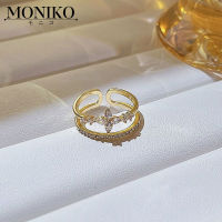 แหวน แหวนทองประดับเพชร แหวนแฟชั่น แหวนสไตล์เกาหลี เครื่องประดับผู้หญิง