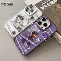 KISSCASE เคสมือถือลายดาวท้องฟ้าสำหรับ Iphone 11 12 13 14 Pro Max นักบินอวกาศกรอบเคสโทรศัพท์เลนส์เคลือบด้วยไฟฟ้าสำหรับ Iphone 13 Promax ฝาครอบฮาร์ดพีซีกันกระแทก