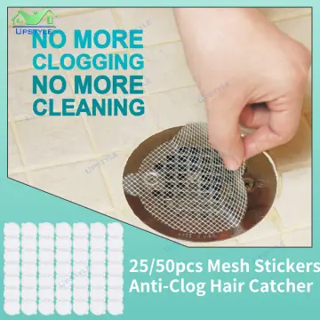 Disposable Shower Drain Hair Catcher Square Mesh Sticker 25 Pack Filter  Mesh Bathroom Kitchen Washbasin Protect Pet Hair Catcher - Buy Disposable Shower  Drain Hair Catcher Square Mesh Sticker 25 Pack Filter