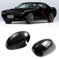 For Dodge Challenger 2009-2020 Car Real Carbon Fiber Rearview Mirror Covers Side Wing Mirror Caps Car Replacement Parts Accessories