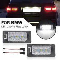 Lampu Pelat Lisensi 2อัน LED E46 E39รถบีเอ็มดับเบิลยู E61 E70 E71 E90 E91 E92 Kesalahan Belakang Penggantian Lampu Pelat NOR Gratis