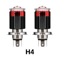 [COD] Two-color flashing devil eye motorcycle Led spotlight H4 electric vehicle headlight far and near light modified bulb