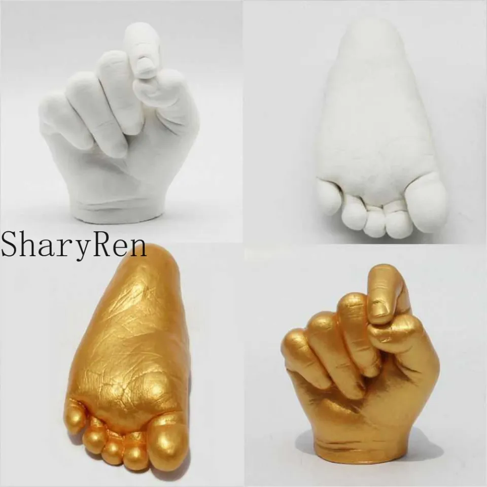 DIY Baby Plaster Mold 3D Hand Foot Print Mold for Baby Souvenir