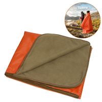 Outdoor Waterproof and Wind-Proof Fleece Blanket Camping Blanket Cushion Picnic Mat Warm Blanket Beach Travel Blanket