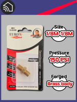 EUROX ข้อลด บุชชิ่ง ตัวผู้ 1/8 -ตัวผู้ 1/8  สีทอง Brass Connector 1/8M-1/8M , Pressure 150 psi [Italy style]