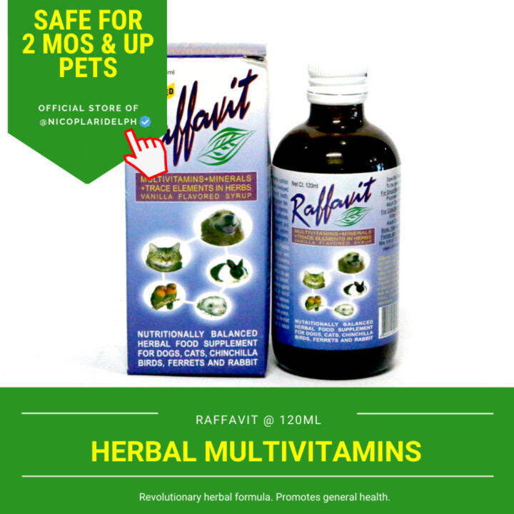 Raffavit Vanilla Flavored Herbal Multivitamins and Minerals for Dogs