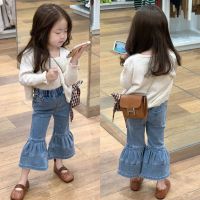 CUTE BABY?พร้อมส่ง?กางเกงยีนส์เด็กผู้หญิง ทรงขาม้าเก๋ๆ(646)