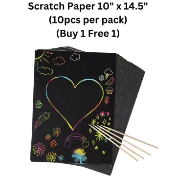 10pcs Scratch Paper Art Crafts Gifts: Bulk Rainbow Magic Paper