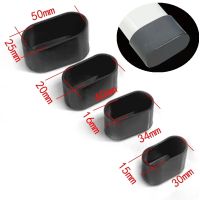 ♣✗☍ 4Pcs Oval Silicone Chair Leg socks Anti slip Table Floor Feet Cover Protector Pads furniture pipe hole plugs Home decoration