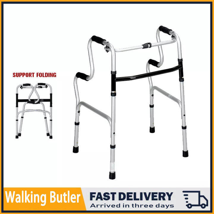 Adult Elderly Walker Multifunctional Foldable Stainless Steel Bracket