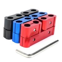 Hose Separator Clamp Hose Divider Clip Aluminum Pipe Clamp Line Clamp 3PCS Four Holes Aluminum Alloy Clamp Wire Separator For Brake Line Water Pipe attractive