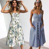 【Ladies shop】วินเทจ Undress หญิง Dollwomensummer Boho SexyDress