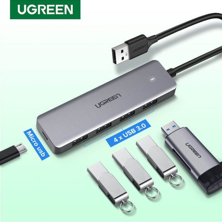 UGREEN 4Port USB 3.0 Hub Ultra Slim HighSpeed USB Splitter Portable