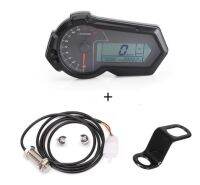 Universal 1200RPM อมิเตอร์รถจักรยานยนต์ Tachometer UTV LCD เครื่องวัดความเร็วดิจิตอล Gauge สำหรับ2,4กระบอกสูบ N1-6