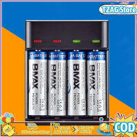 Bmax อุปกรณ์ชาร์จอัจฉริยะช่องเสียบ Usb 4ช่อง1.2V Ni-mh ความจุสูงถ่านเอเอเอเอเอชาร์จอิสระในปัจจุบัน