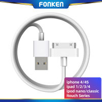 FONKEN ที่มีคุณภาพสูง1เมตร/2เมตรสายชาร์จอย่างรวดเร็ว30Pin สำหรับ IP 4 4วินาที3GS IP แท็บเล็ต3 2 1ชาร์จสายเคเบิลข้อมูลสาย