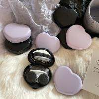 Vintage Purple Black Contact Lens Case Portable Contact Lens Case for Travel Lady Holder Storage Eye Care Container Wholesale