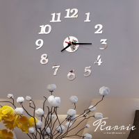 One Set DIY Creative Digital Acrylic Wall Clock Frameless Mirror Stickers Modern Art Decal Home Decor Modern Decor 40cm