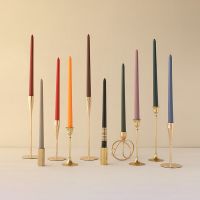 4PCS Color Taper Candles for Wedding Decoration Birthday Festival Table Dinner Decor Long Stick Nordic Candles Set Pack of