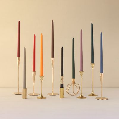 4PCS 27cm Taper Candles for Wedding Decoration Birthday Festival Table Dinner Decor Long Stick Nordic Candles Set Pack of