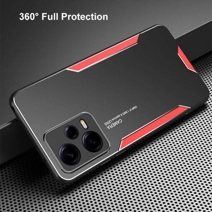 กล่องโลหะอลูมิเนียมแฟชั่นที่สร้างสรรค์สำหรับ-xiaomi-redmi-note-12-pro-plus-5g-เคสโทรศัพท์ซิลิโคนป้องกันผิวด้านสำหรับ-redmi-note-12-turbo-12c