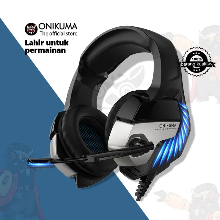 Onikuma K5 Pro Hitam Headset Gaming Super Bass dengan Mic dan Peredam