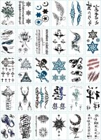 hot【DT】 30pcs/set Temporary Sticker Alphabet Small Pattern Design Fake Tatoo for Men