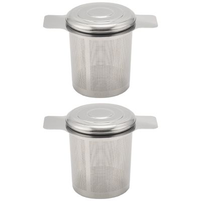 2 Packs Loose Leaf Tea Filters,Stainless Steel Tea Basket Filters Tea Strainer Steeper for Hanging on Teapots