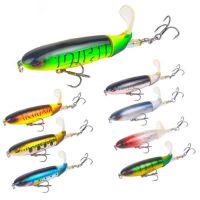 hot！【DT】 1pcs Whopper Plopper 100mm/13.2g Top Fishing Hard Bait Wobblers Rotating Soft Tail Tackle