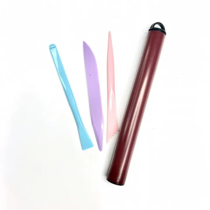 Rolling Pin Pencil Case 4 in 1 with 3 clay tools color availablewhite Lazada PH