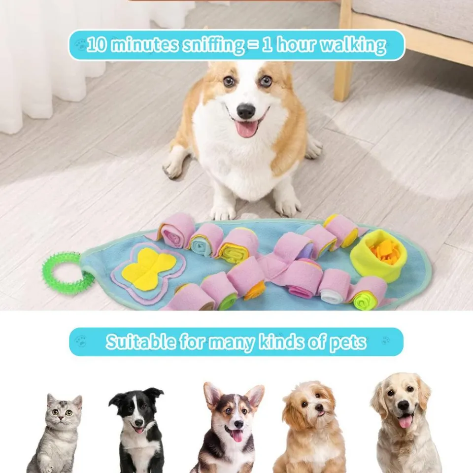 Dog Activity Mat Pet Sniff Mat Nonslip Dog Mat Nasal Congestion Pad Brain  Stimulation Toy Training Mat For Pets Nose-Work