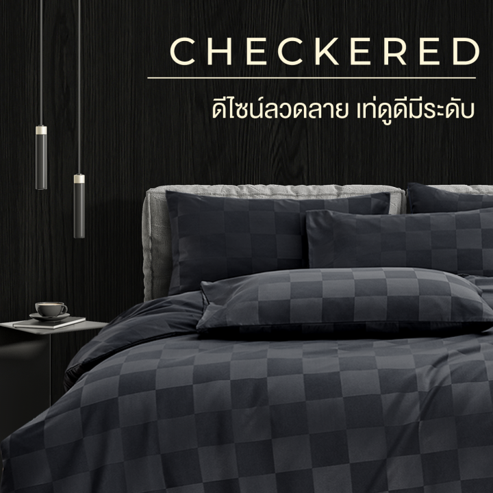 ibed-ชุดผ้าปูที่นอนครบเซ็ท-softex-satin-ลายตาราง-moonless-3-5-ฟุต-5-ฟุต-6-ฟุต-checkered-collection