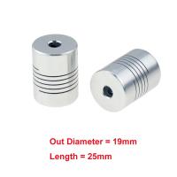 2pcs Coupler 5x8mm CNC MotorJaw Shaft 5mm To 8mm Flexible Coupling OD 19x25mm Flexible Printer Winding Couplings for Printer