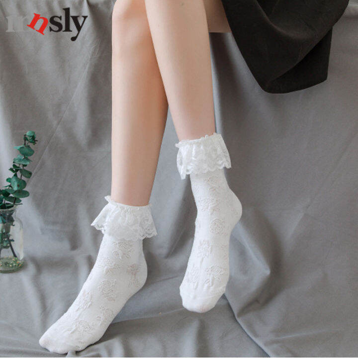 fashion-lolita-style-socks-for-women-japanese-cute-lace-socks-princess-girl-sweet-retro-frilly-ruffle-cotton-socks