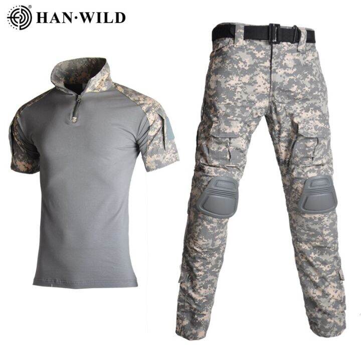 Military Uniform Clothes Suit Tactical Camouflage Men US Army Clothes