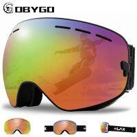 GOBYGO Ski Goggles Outdoor Sports Snow Snowboard Skiing Glasses Anti-Fog Anti-dust Double Layers Snowmobile Eyewear Women Men