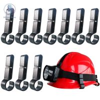 10Pcs Helmet Clips Attachment Head Light Clamps Black Set Headlamp Hook Safety Cap Hook Hard Hat Clip Accessory Outdoor Tools Colanders Food Strainers