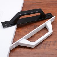 Aluminum Alloy Kitchen Cabinet Sliding Door Handle Bedroom Drawer Door Window Modern American Pulls Black White Long Handles