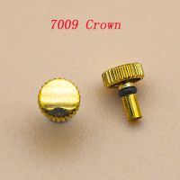 【YF】 2PCS Silver Gold 7009 Watch Crown Fits NH35 NH36 7S 4R Movement For Seiko Case Modified Repair Spare Parts