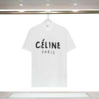 Short-sleeved Ce ˉlineT-shirt in early spring of 2023 for men and women with the same cotton letter graffiti logoins loose top.