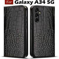 เคสสำหรับ Samsung Galaxy A34 5G สมุดหนัง5G ฝาครอบ5G ฝาพับ34แบบฝาพับ A34 Samsung บัตรแบบกระเป๋าสตางค์