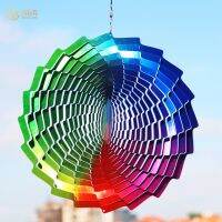 Manufacturers wholesale cross-border new 3 d rotating wind turn wind pastoral garden decoration stainless steel discus tunnel pendant